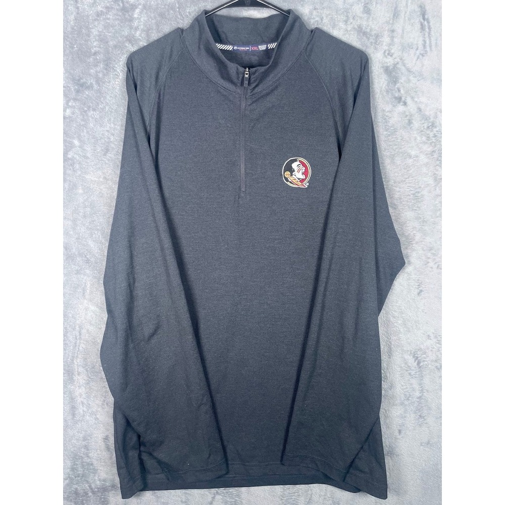 Southern Tide Florida State Seminoles Quarter Zip Pullover Mens XXL Gray